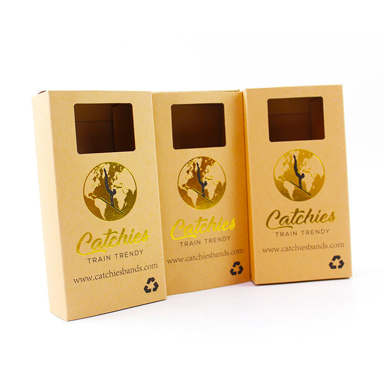 Ecological Square Sliding Kraft Packaging Box With Windows