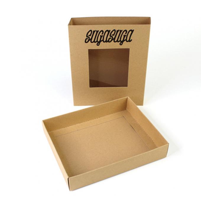 Recycled Cardboard Eco Conscious Eco Friendly Packaging Box Vinyl Window 0