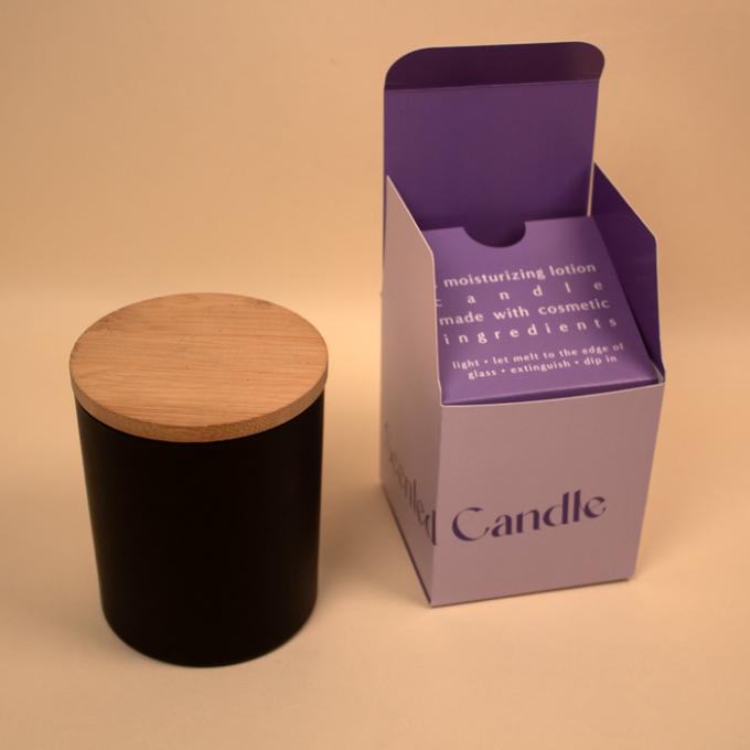 Custom Luxury Candle Packaging Box Wholesale , Candle Gift Boxes With Recycled Paper And Logo Printing 2