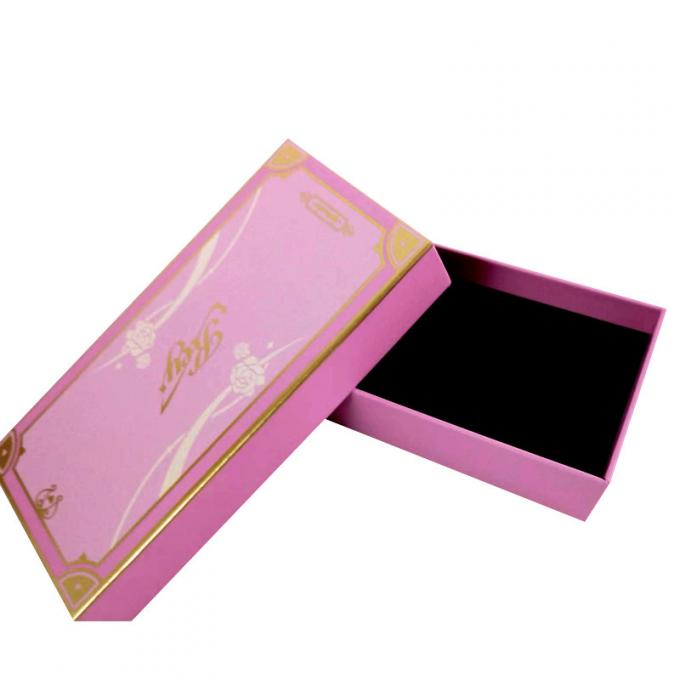 Custom Logo Pink Large Christmas Gift Boxes Cosmetics Packaging With Lids 1