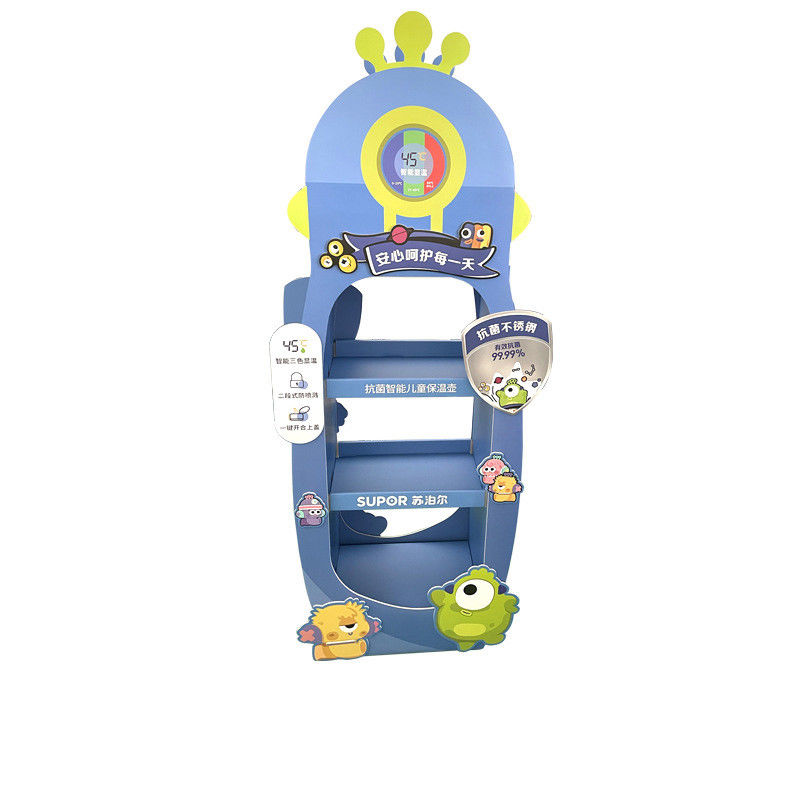 Promotion Cardboard Counter Display Table Display Stand For Kitchen Ware