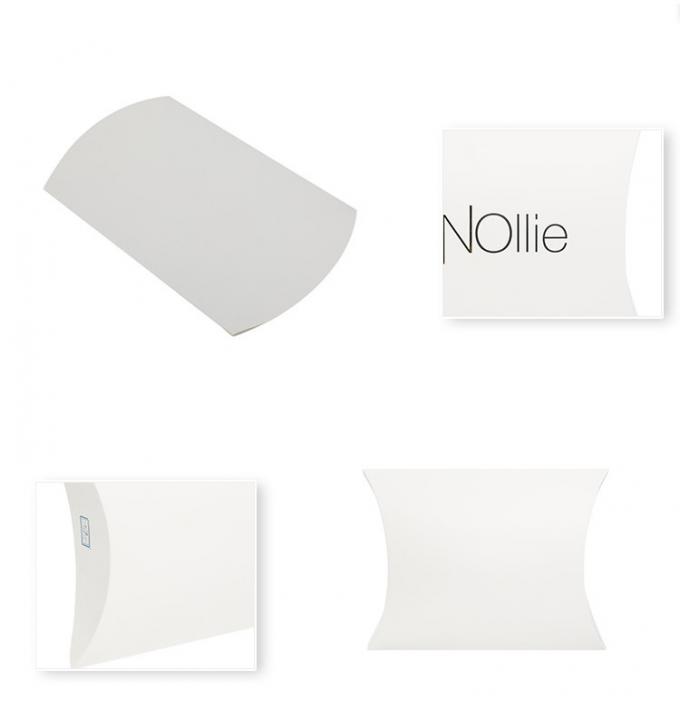 Cardboard White Kraft Pillow Box Envelopes With Custom Printed 1
