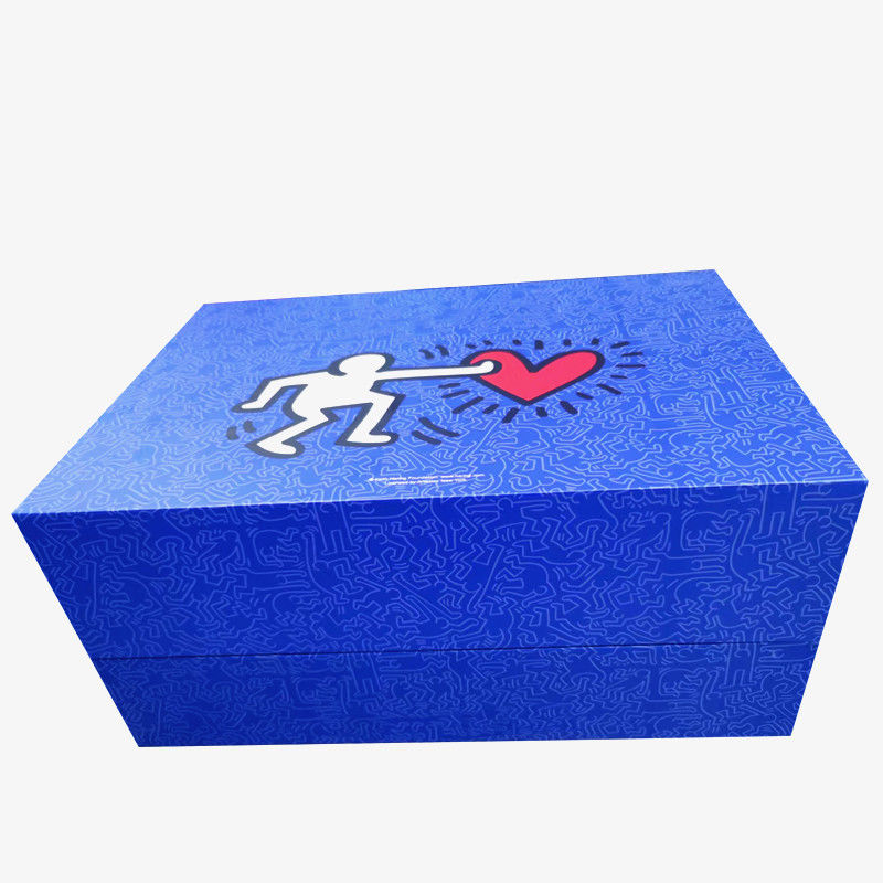 Blue Gift Paper Box Double Layer Personalized  Boxes For Custom Retail Packaging