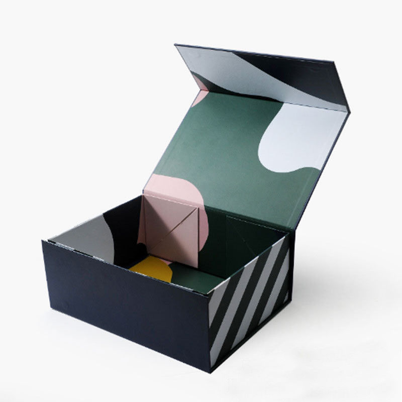 Personalized Gift Boxes Foldable With Magnetic Flap And Ribbon