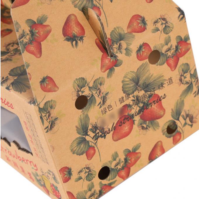 Eco Friendly Fruit Cardboard Box Trays Lightweight Custom Size Logo 0