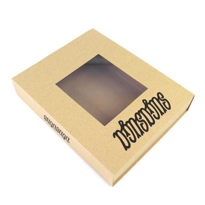 Recycled Cardboard Eco Conscious Eco Friendly Packaging Box Vinyl Window 2