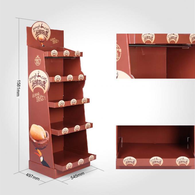 Floor Cardboard Counter Display Shop Product Display Stands For Retail 0