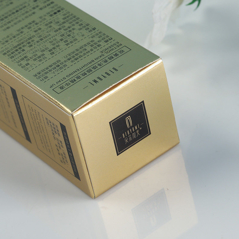 Luxury Gold skincare Carton Box Packing For Moisturizing Essence Bottle Custom Size