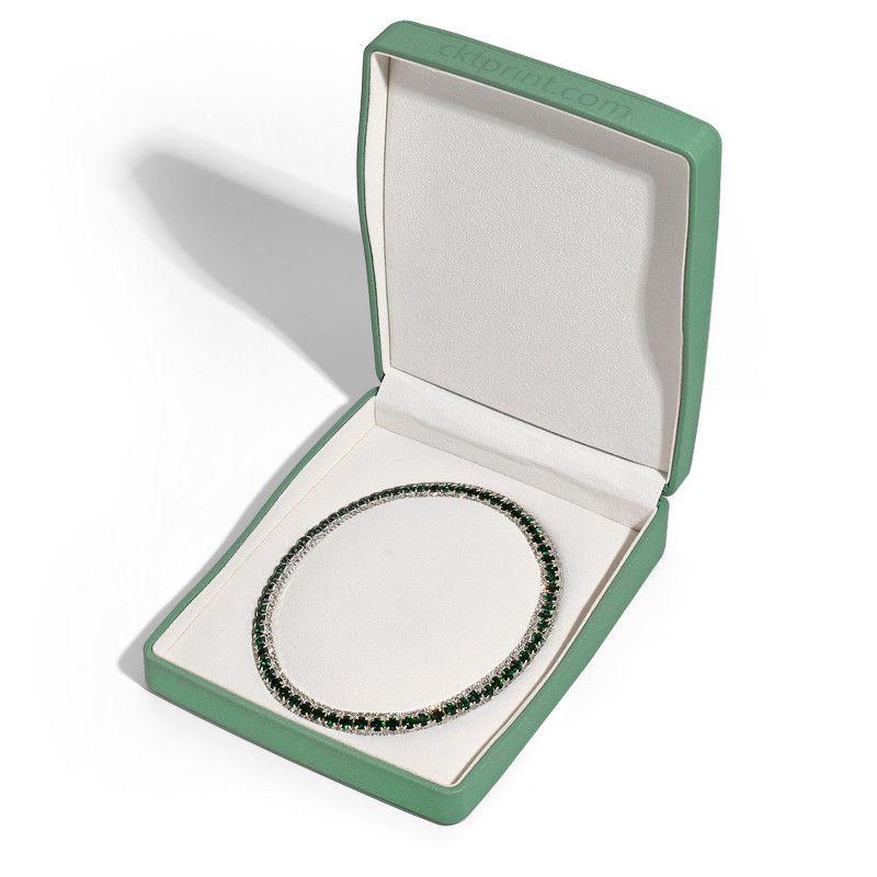 Personalized Luxury Bracelet Earring Jewelry Packaging Box With Best Leather