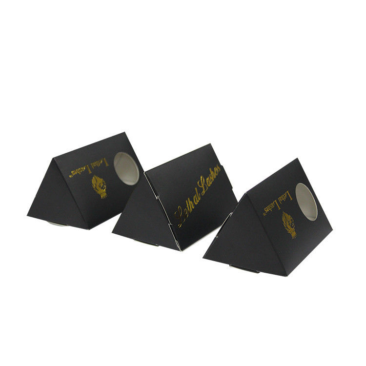 Black Triangle Packaging Box With Transparent Window