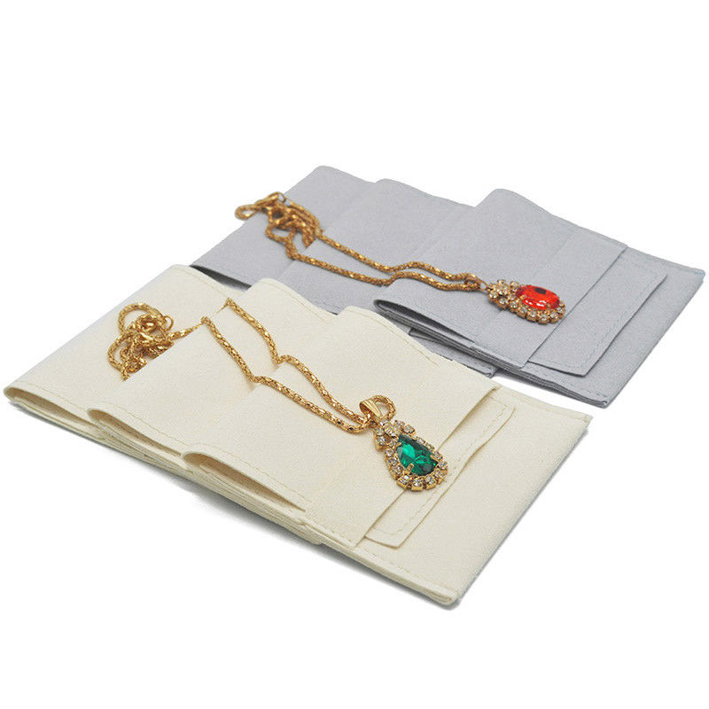 Ring Earing Necknace Fabric Pouch Custom Colorful Velvet Microfiber