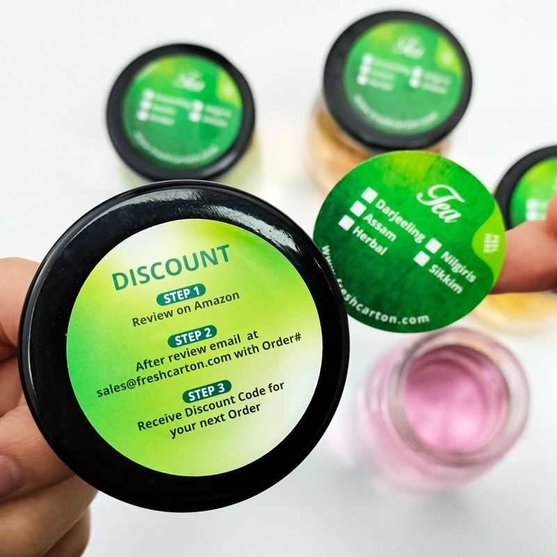 Round Custom Candle Warning Labels With PE PET Bopp Vinyl Synthetic Paper