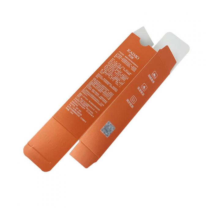 Small Orange Cosmetic Storage Kit Skin Care Gift Packing Box With Metallic Silver Paper 0