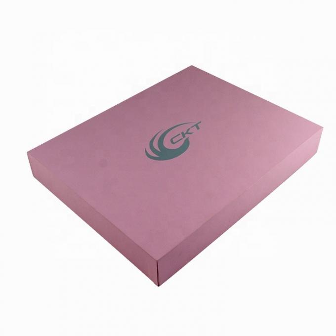 Custom  Paper Cosmetic Box Pink Gift Box With Velvet Surface Ideal For Beauty Equipment 4