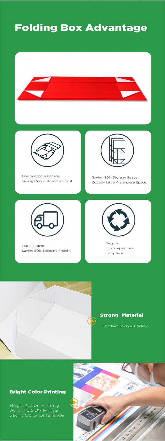 Customized Black Collapsible Gift Box With Ribbon 1