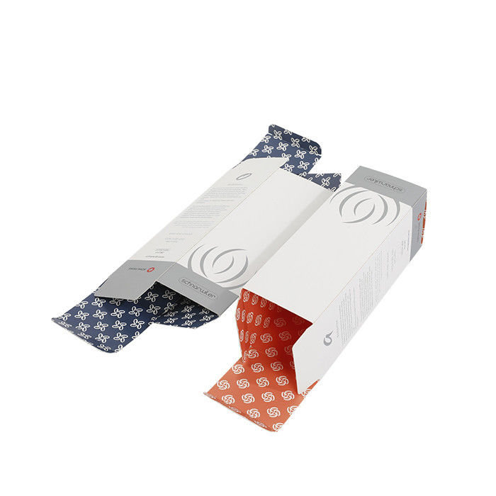 Silver Custom Lotion Box Off White Paper Skincare Packaging With Double Side Printing