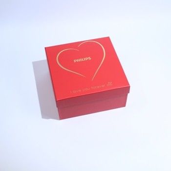 Personalized Luxury Red Retail Cardboard Gift Box With Lid And Base For Small Business