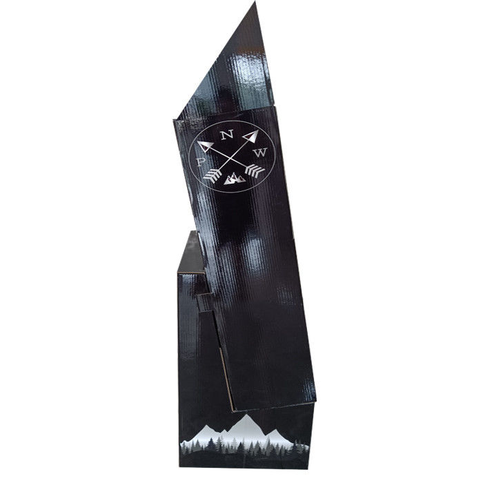 Custom Corrugated Cardboard PDQ Rack Cap Hat Holder Floor Display Stand