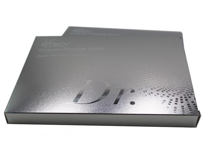 Beauty Cosmetic Face Mask Packaging Box Custom Design Silver Color Paper 1