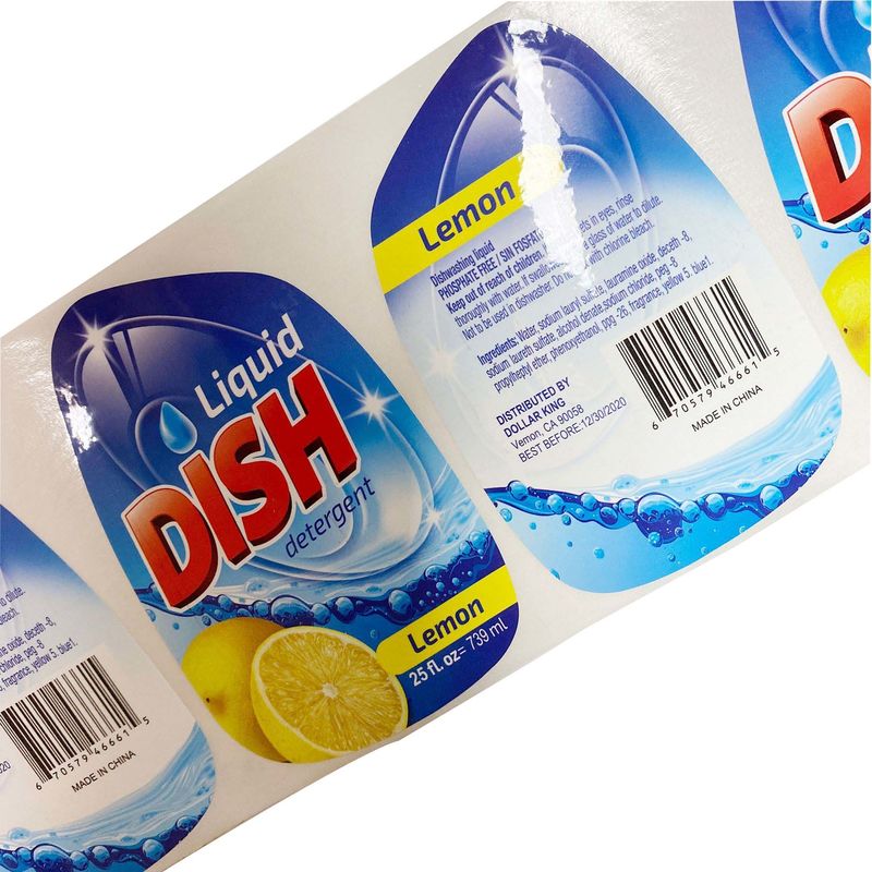 Full Color Synthetic Paper Sticker Printing For Household Products