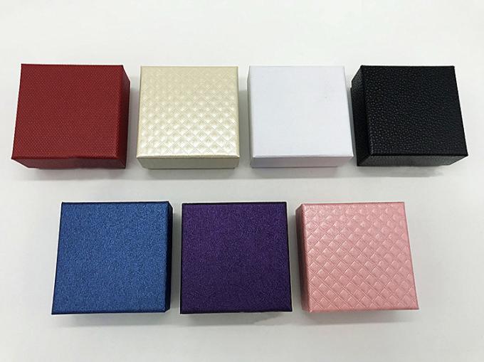 Leather Pink Purple Ring Jewelry Packaging Box With Velvet Foam Insert 1