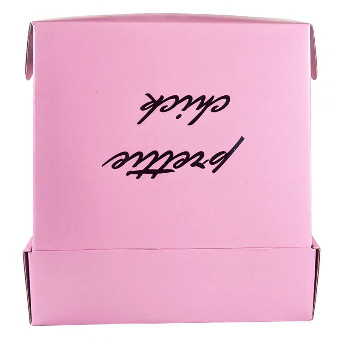 Custom Cardboard Pink Corrugated Shipping Boxes , Pink Corrugated Mailer Boxes For Cosmetic Packaging 2