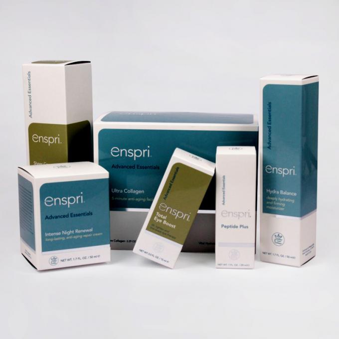 Biodegradable Skin Care Packaging Boxes With Shiny And Embossed Logo 0