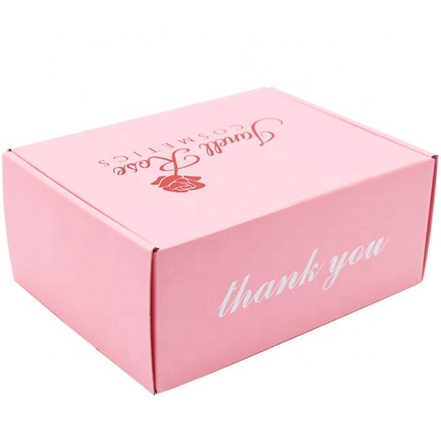 Black / Pink Logo Custom Clothing Packaging Boxes , Cardboard Box For Clothes Packaging