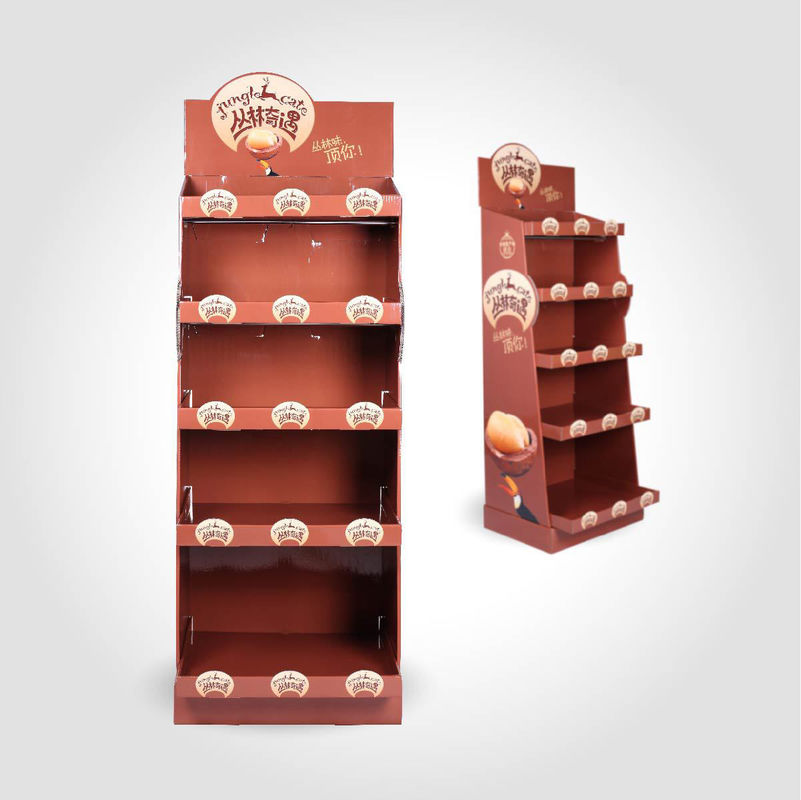 Floor Cardboard Counter Display Shop Product Display Stands For Retail