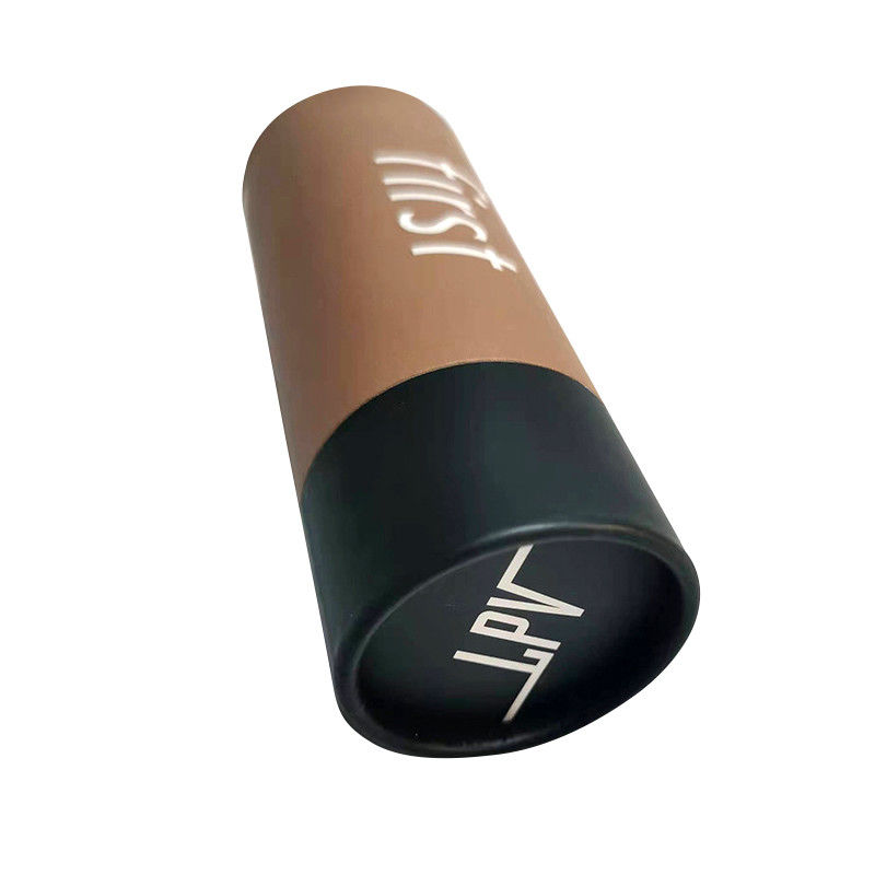 Eco Friendly Cylindrical Paper Lip Balm Tube Containers With Lids