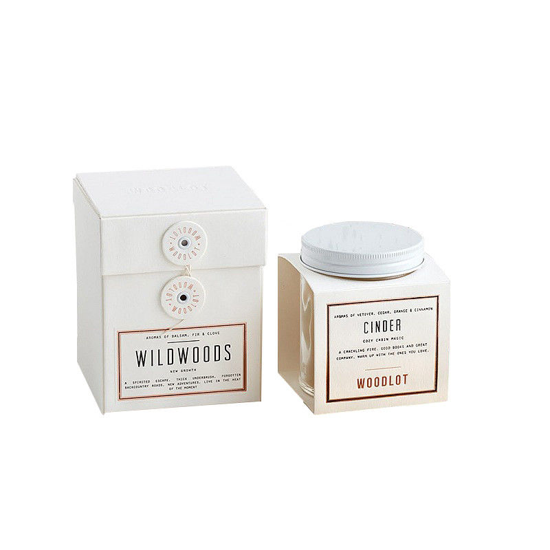Luxury Small White Cardboard Candle Boxes With Custom Logo Design
