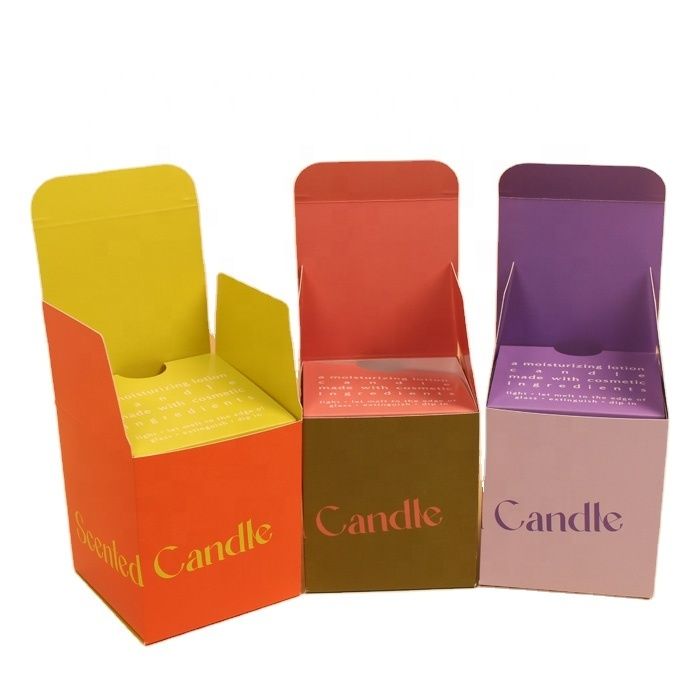Custom Luxury Candle Packaging Box Wholesale , Candle Gift Boxes With Recycled Paper And Logo Printing