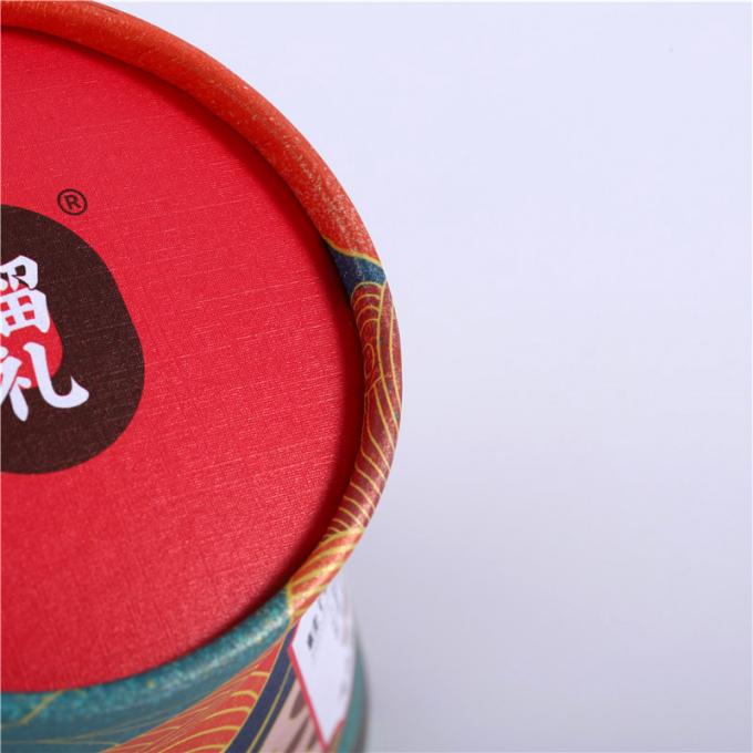 Custom Printed Circle Cardboard Round Box With Moistureproof Aluminum Foil 1