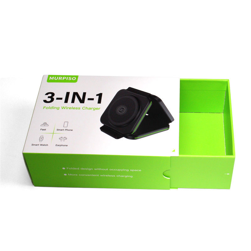 Creative Custom Printing Drawer Box Rigid Paperboard Packaging Folding Wireless Charger Sliding Gift Boxes