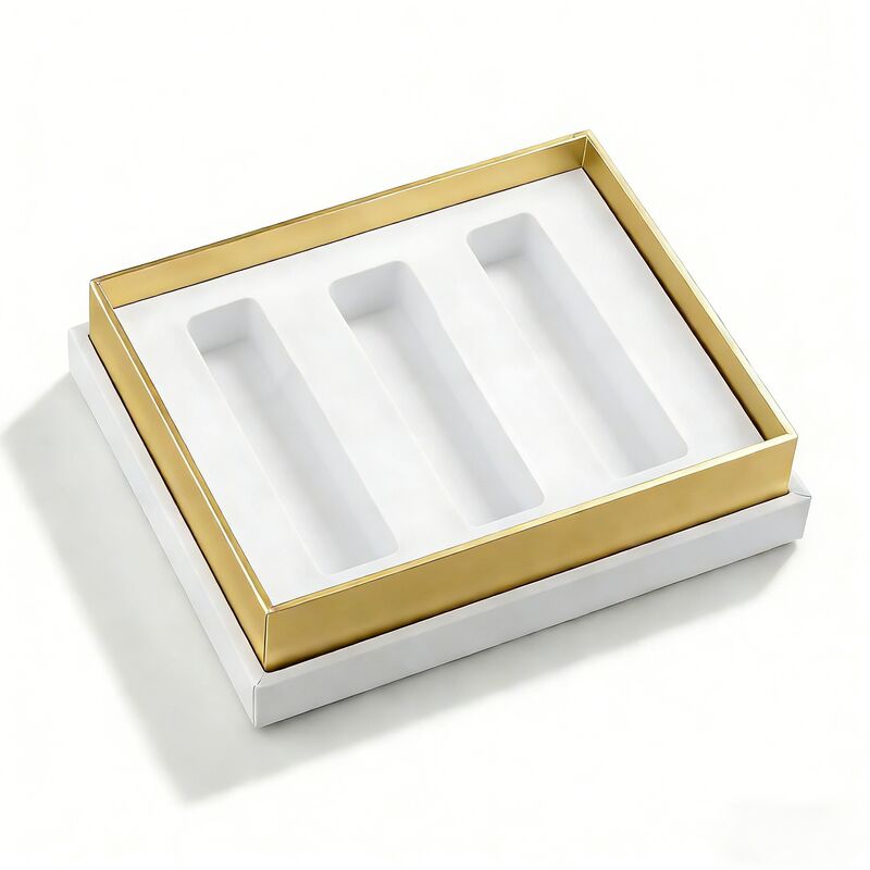 Gold Foil Stamped Rigid Perfume Packaging Box