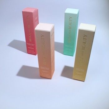 Custom Folding Carton Makeup Box Packaging For lotion bottle With Textured Surface