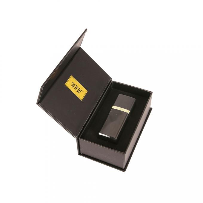 Luxury Black Perfume Packaging Box With Paperboard 2