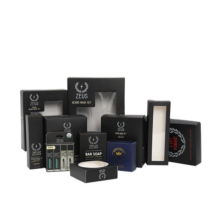 6x4x3 Black Shipping Tuck Top Mailer Box Custom With Window