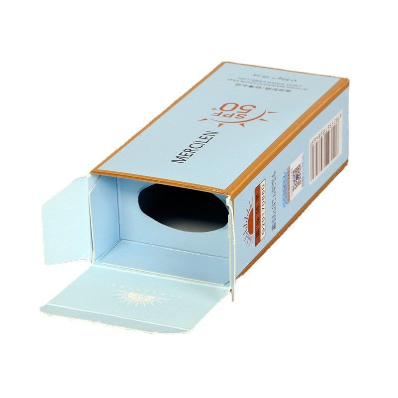 Custom Printed Cardboard Cosmetic Kit Packing Boxes For Perfume Oil Sun Cream