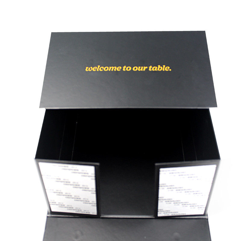 Custom Black Cosmetic Gift Box with Foil Stamping