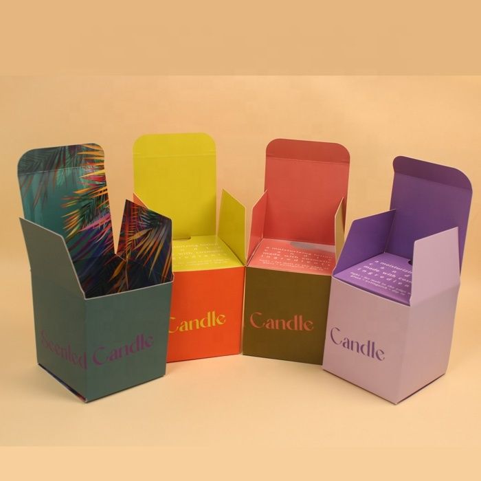 Custom Luxury Candle Packaging Box Wholesale , Candle Gift Boxes With Recycled Paper And Logo Printing