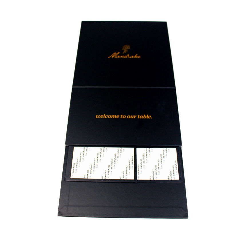 Custom Black Cosmetic Gift Box with Foil Stamping