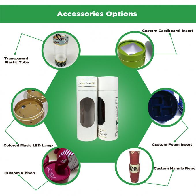 Custom Blue Round Cardboard Storage Box With Lid For 48 Pack Crayon 4