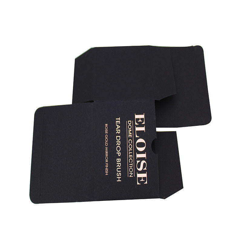 Matte Black And Rose Gold best cosmetic packaging Paper Box For Make Up Brush
