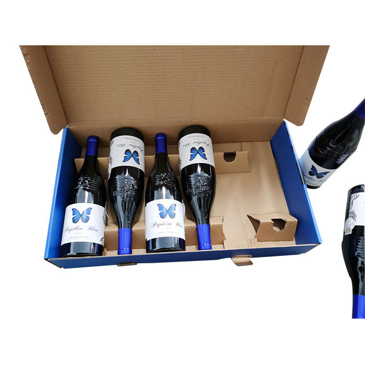 Heavy Duty Mailer Gift Boxes Printed Colorful Custom 6 Pack Wine