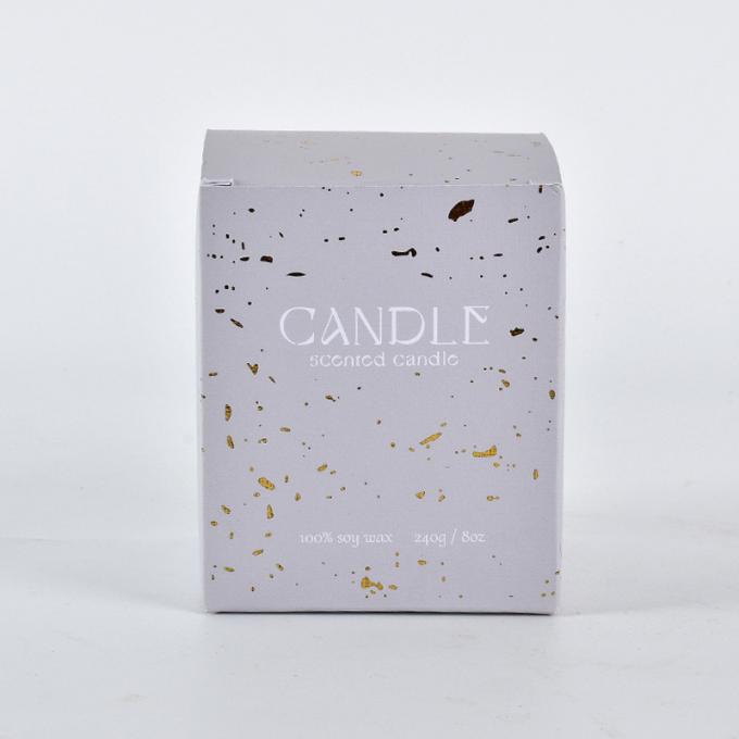 Green Scented Candle Gift Paper Printed Box Packaging With Cardboard Insert 1