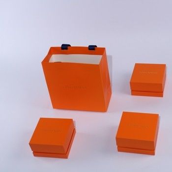 Luxury Cardboard Box Packaging Necklace And Ring Jewelry With Gift Handbag