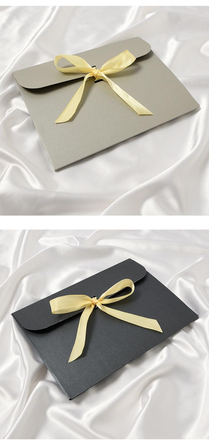 Paperboard Envelope Custom Paper Pouch With Ribbon Closure 1