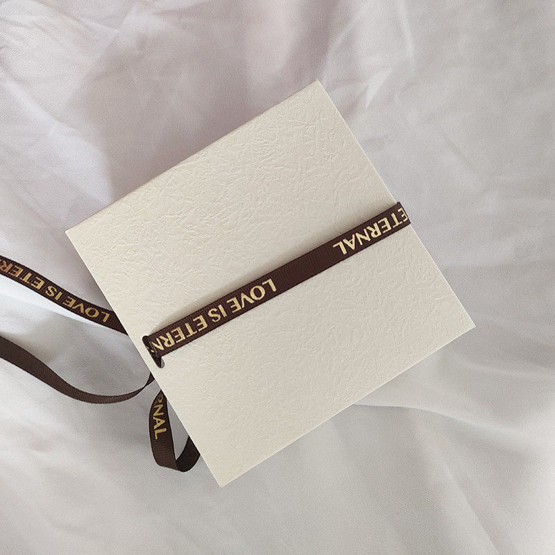 Cardboard Jewerly Packaging Box With Ribbon Custom