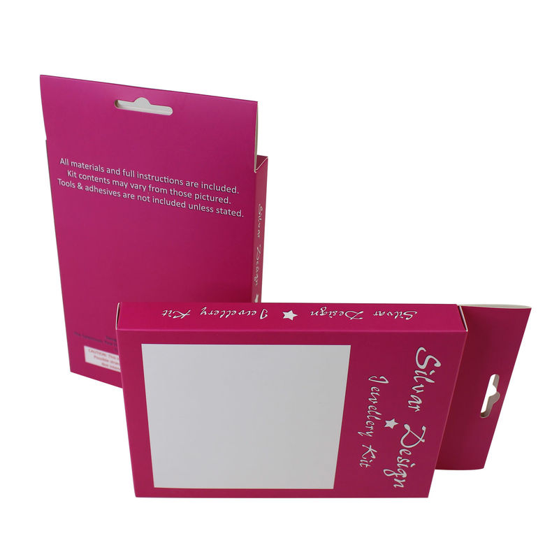 Retail Custom Paper Window Packaging Box Printed Red Black Color With Hagners